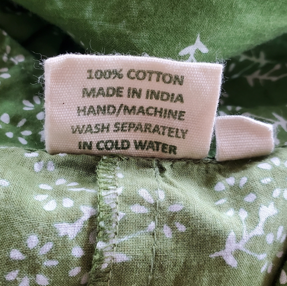 JULIA AMORY GREEN COTTON JA SHIRT DRESS LARGE EXCELLENT - Picture 9 of 9